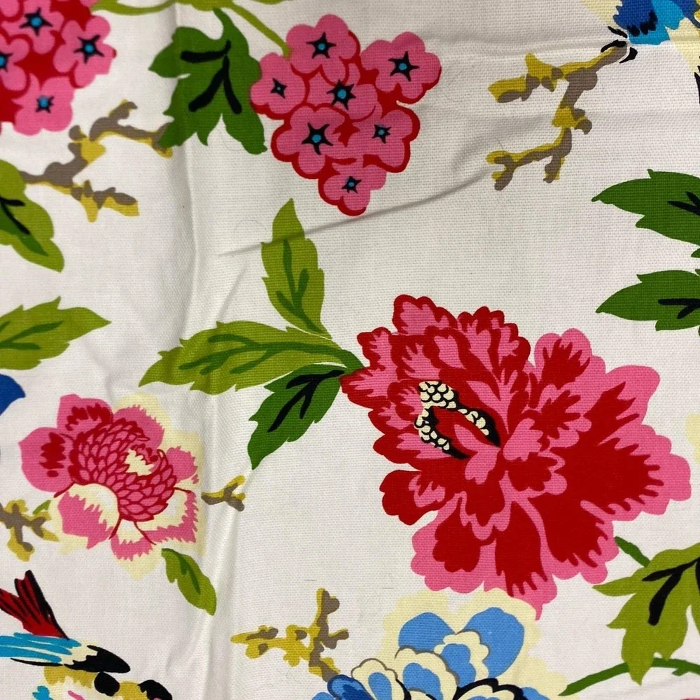 (1) Waverly Celeste Spring Birds Curtain Panel 50